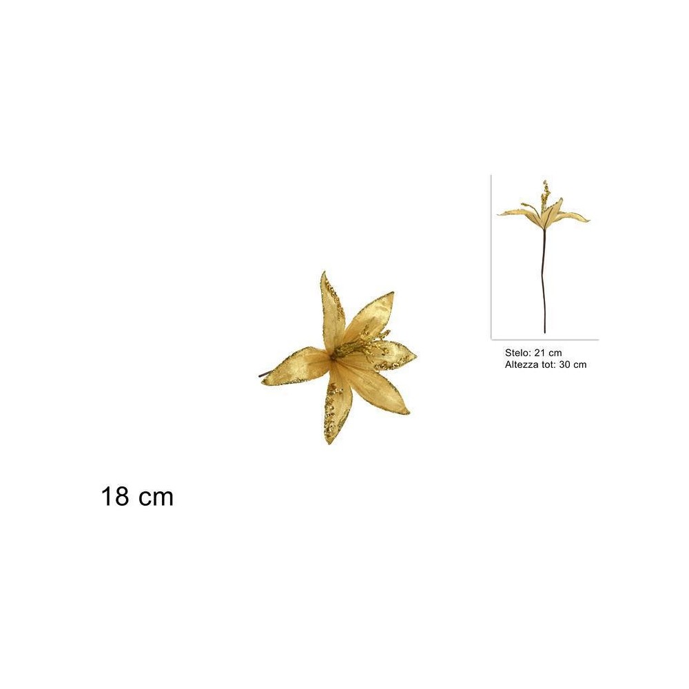 STELO FIORE GLITTERATO ORO 30C